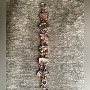 Sterling with abalone shell bracelet